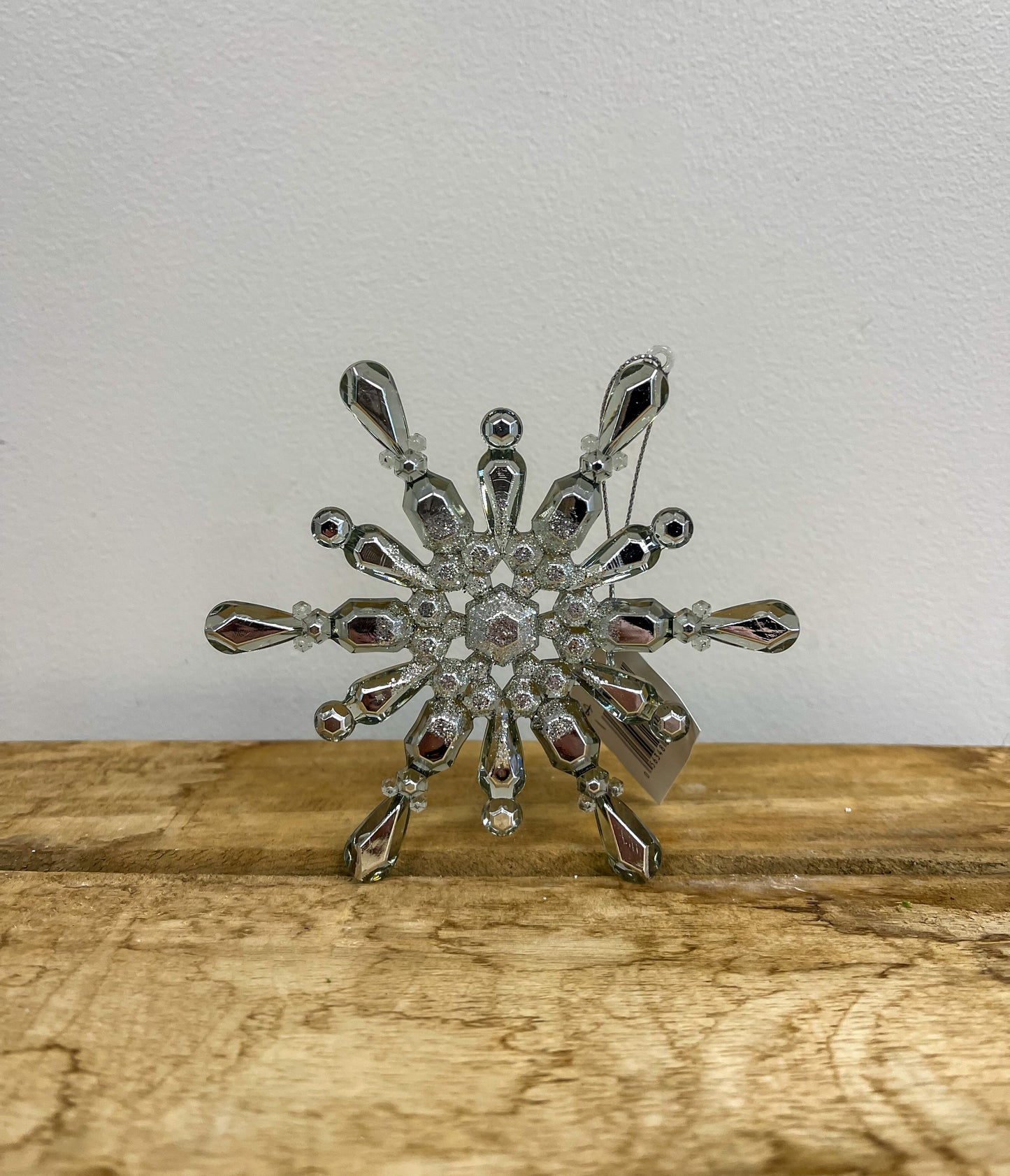 Sparkly Silver Snowflake Ornament