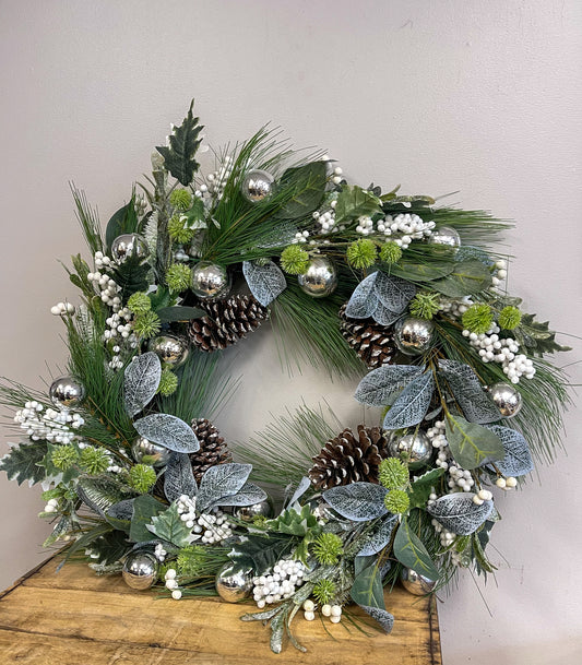 Silver Ornament Wreath
